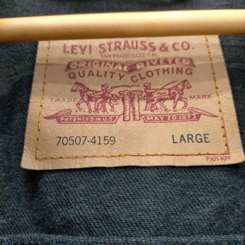 リーバイス Levis 90S 95年製 12月 70507-4159 後染め ブラックデニム トラッカージャケット メンズ JPN:L