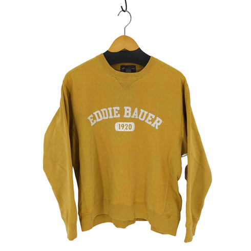 エディーバウアー Eddie Bauer 90-00S ロゴ刺繍 クルーネックスウェット メンズ import:M