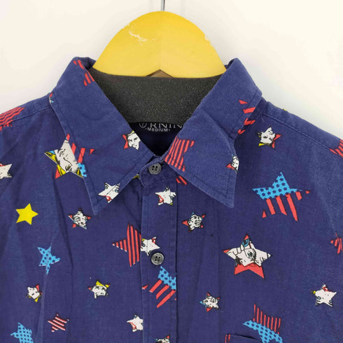 W RNING 総柄 1ポケットS/S シャツ 星 スター メンズ import:M
