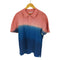 ザラ ZARA グラデーション コットンニット S/S ポロ シャツ メンズ import:L