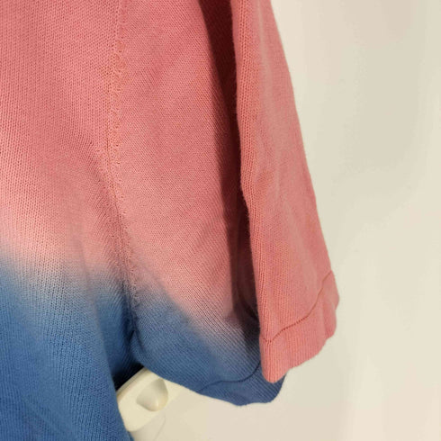 ザラ ZARA グラデーション コットンニット S/S ポロ シャツ メンズ import:L