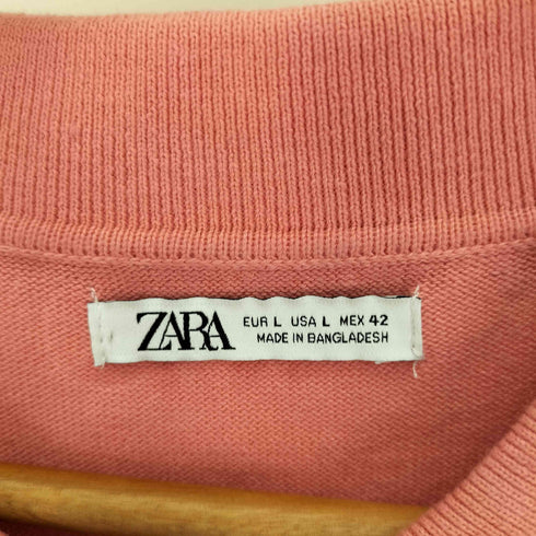 ザラ ZARA グラデーション コットンニット S/S ポロ シャツ メンズ import:L