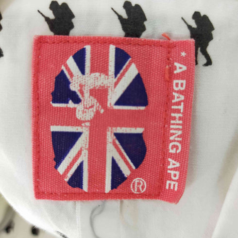 アベイシングエイプ A BATHING APE 総柄1ポケットBD半袖シャツ ワンソルジャー イギリスタグ メンズ import:M