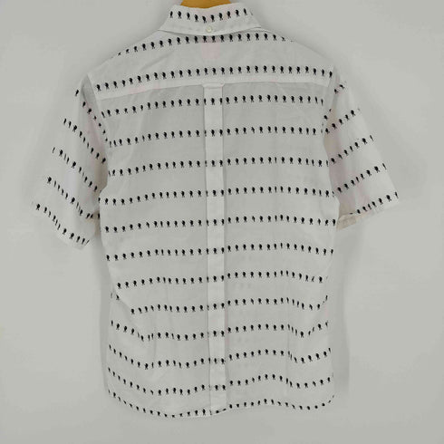 アベイシングエイプ A BATHING APE 総柄1ポケットBD半袖シャツ ワンソルジャー イギリスタグ メンズ import:M