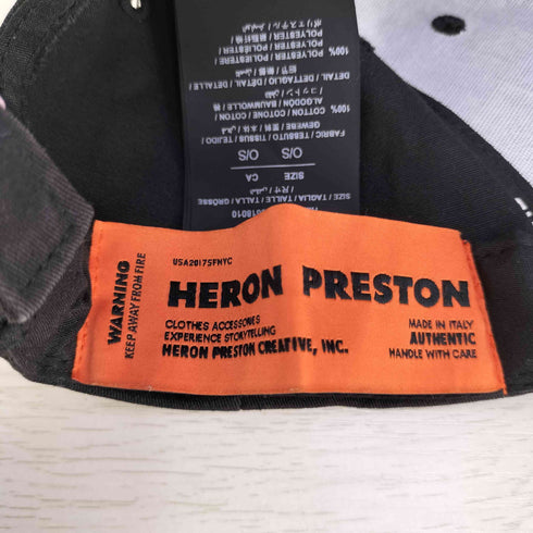 ヘロン プレストン HERON PRESTON キリル文字刺繍 キャップ メンズ O/S