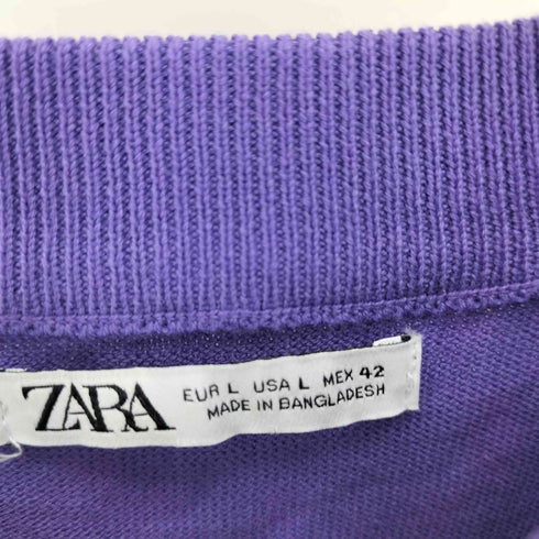 ザラ ZARA S/S クルーネック コットンニット メンズ import:L
