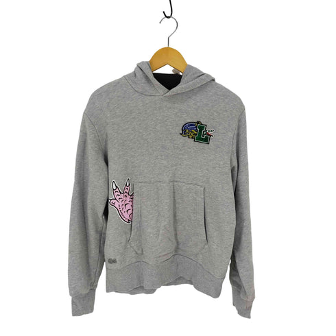 ラコステ LACOSTE RELAXED FIT コミックグラフィックスウェットパーカ メンズ import:M