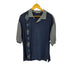 トミーバハマ Tommy Bahama ダイヤ柄 シルク100% 開襟シャツ ウッドボタン メンズ import:L