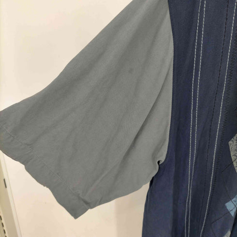 トミーバハマ Tommy Bahama ダイヤ柄 シルク100% 開襟シャツ ウッドボタン メンズ import:L