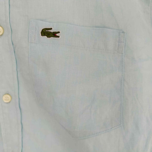 ラコステ LACOSTE REGULAR FIT BDリネン半袖シャツ ワニ刺繍 メンズ import:S
