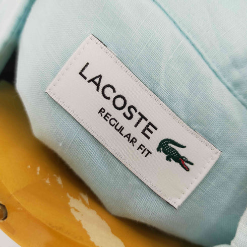 ラコステ LACOSTE REGULAR FIT BDリネン半袖シャツ ワニ刺繍 メンズ import:S