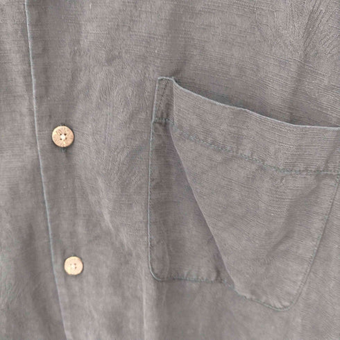 トミーバハマ Tommy Bahama シルク100% 開襟シャツ ウッドボタン メンズ import:M