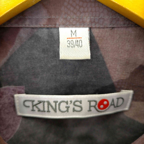 {KING'S ROAD} 総柄 L/Sシャツ メンズ import:M