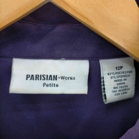 PARISIAN-WORKS 切替フェイクスエード L/S シャツ レディース