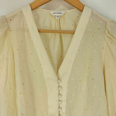 マウジー moussy EYELET PUFF BLOUSE レディース FREE