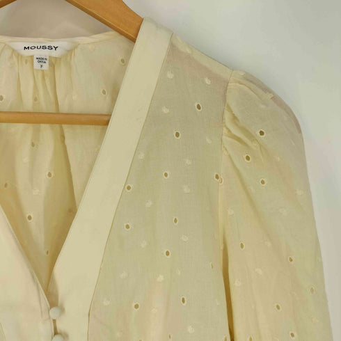 マウジー moussy EYELET PUFF BLOUSE レディース FREE
