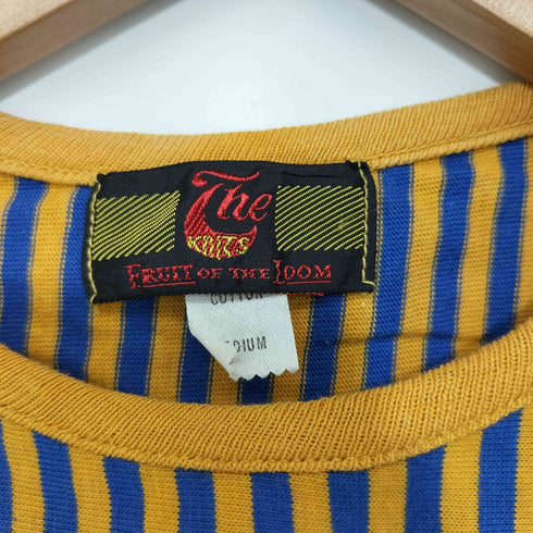 フルーツオブザルーム FRUIT OF THE LOOM シングルステッチ ストライプラグランポケットTシャツ レディース import:M
