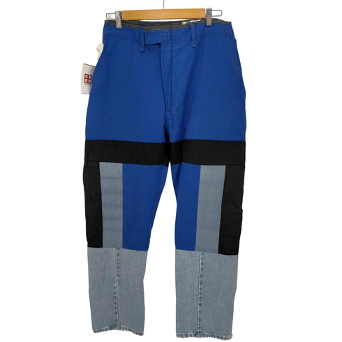 AIRR ナイロン切り替えリメイクデニムパンツ メンズ