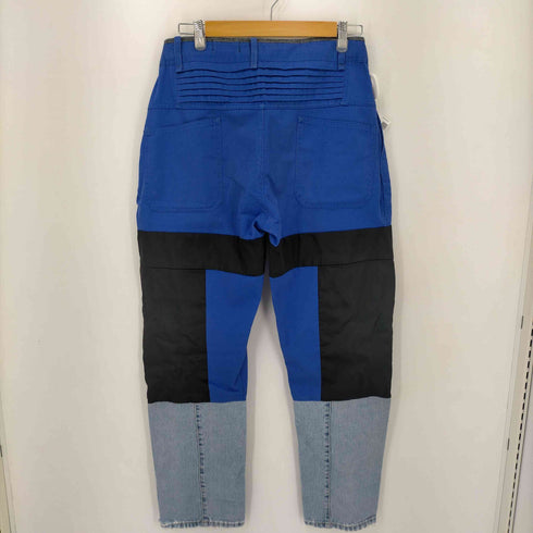 AIRR ナイロン切り替えリメイクデニムパンツ メンズ