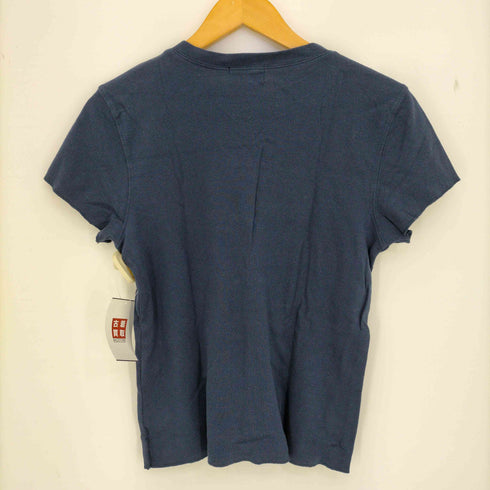 ポロジーンズカンパニーラルフローレン POLO JEANS COMPANY RALPH LAUREN ラメ ロゴプリント Vネック 半袖Tシャツ レディース import:L