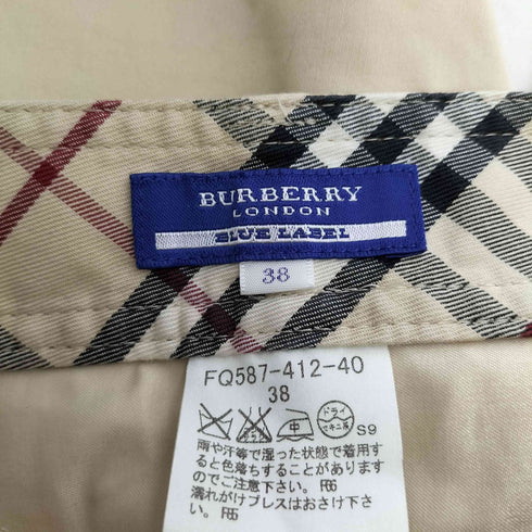バーバリーブルーレーベル BURBERRY BLUE LABEL 裏地ノバチェック ショートパンツ レディース EUR:38