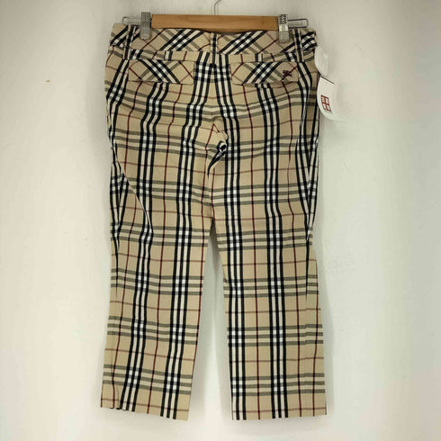 バーバリーブルーレーベル BURBERRY BLUE LABEL ノバチェック 7分丈パンツ レディース EUR:38