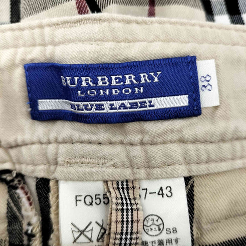 バーバリーブルーレーベル BURBERRY BLUE LABEL ノバチェック 7分丈パンツ レディース EUR:38