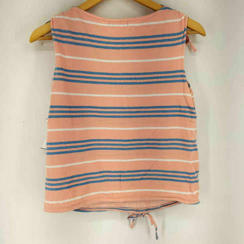 バーバリーブルーレーベル BURBERRY BLUE LABEL ボーダー タンクトップ ドローコード付き レディース EUR:38