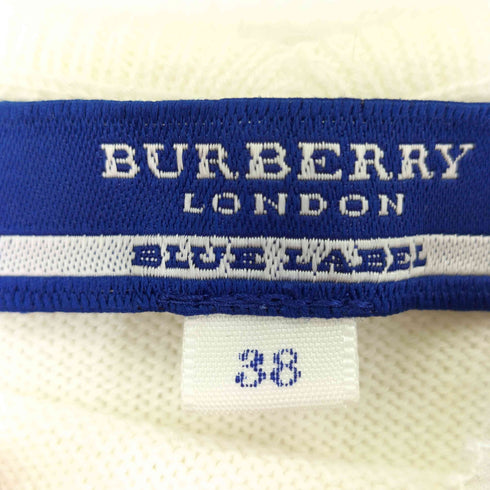 バーバリーブルーレーベル BURBERRY BLUE LABEL フロントチェック S/S ニットトップス レディース EUR:38