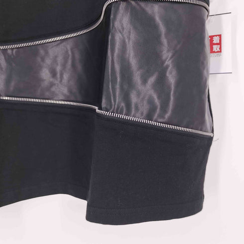 シヴァーライズ CIVARIZE PUレザー切り替えZIPデザインTシャツ メンズ FREE