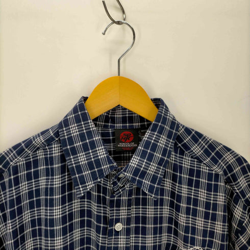 SCHHOOL OF HARD KNOCKS B系 チェック 半袖シャツ メンズ import:XL