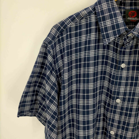 SCHHOOL OF HARD KNOCKS B系 チェック 半袖シャツ メンズ import:XL