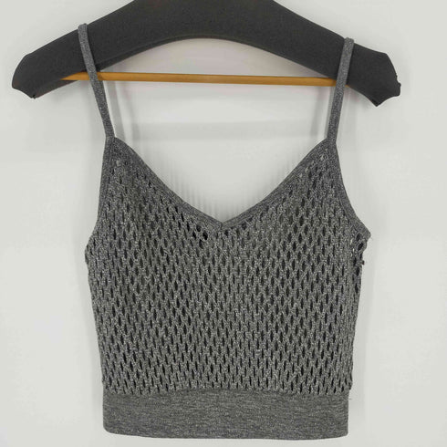ザラ ZARA クロップドメッシュラメニットキャミソール レディース JPN:S