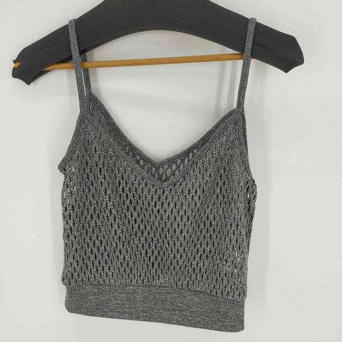 ザラ ZARA クロップドメッシュラメニットキャミソール レディース JPN:S