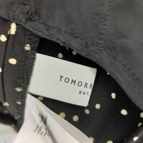 トゥモローランド TOMORROWLAND 19AW サイドジップ ワイドクロップドパンツ ドット柄 レディース JPN:34