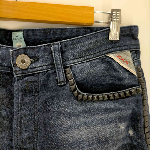 リプレイ REPLAY スタッズデニムショートパンツ レディース UK:25