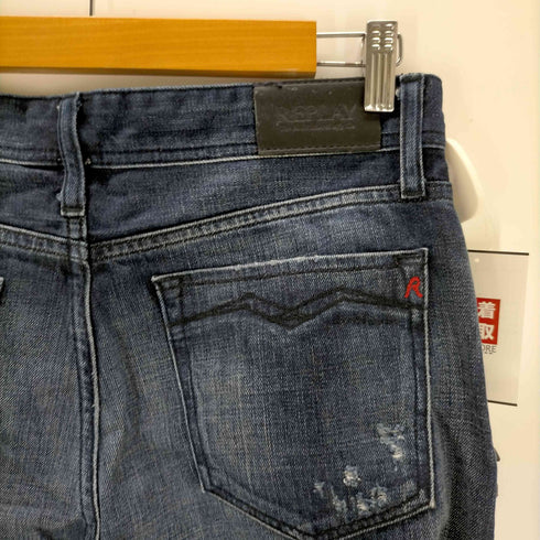 リプレイ REPLAY スタッズデニムショートパンツ レディース UK:25