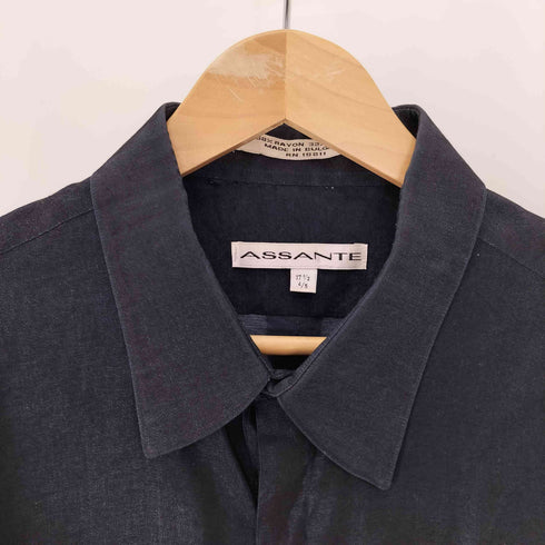 ASSANTE ナイロン混 レーヨン レギュラーカラー L/S シャツ メンズ 171/2