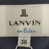 ランバンオンブルー LANVIN en Bleu フリルプリーツイレギュラーサテンノースリーブワンピース レディース 36