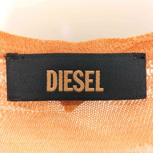 ディーゼル DIESEL Y2K ショート丈クラッシュVネックコットンニット ダメージニット レイヤードトップス レディース