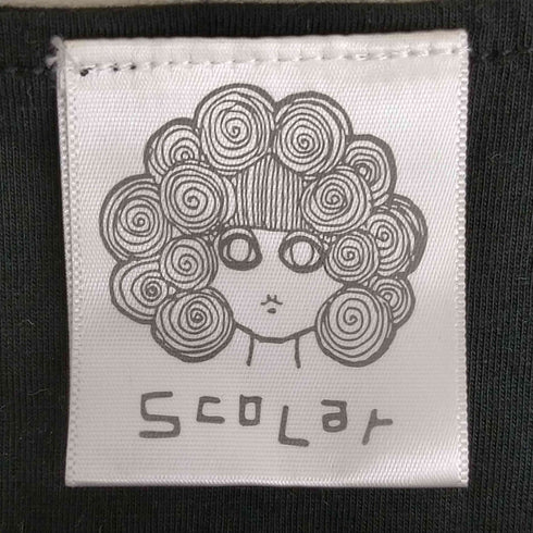スカラー ScoLar 総柄 ノースリーブチュールワンピース レディース M