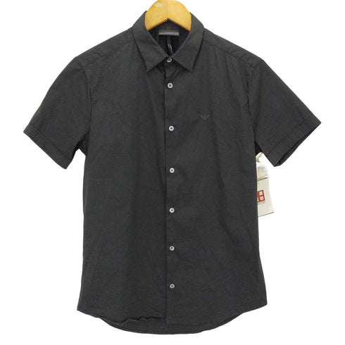 エンポリオアルマーニ EMPORIO ARMANI STITCHED LOGO SHORT ワンポイント刺繍半袖シャツ メンズ S