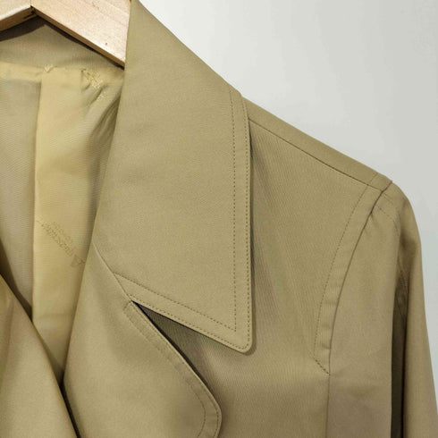 アクアスキュータム AQUASCUTUM 総シルク ベルテッド ダブルトレンチコート レディース