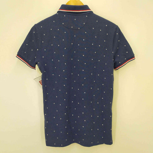 ポロラルフローレン POLO RALPH LAUREN custom slimfit ワンポイント刺繍総柄鹿の子ポロシャツ メンズ XS
