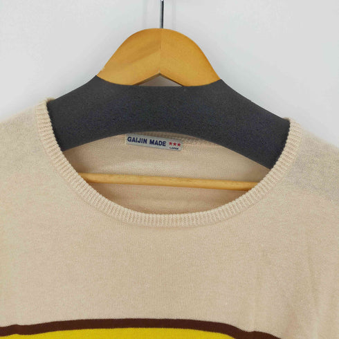 ガイジンメイド GAIJIN MADE リネン混 配色S/Sサマーニット メンズ JPN:L