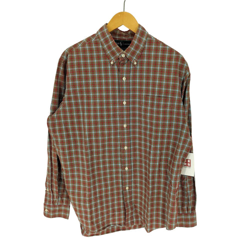 ラルフローレン RALPH LAUREN CUSTOM FIT ポニー 無 チェック B.D シャツ メンズ import:L