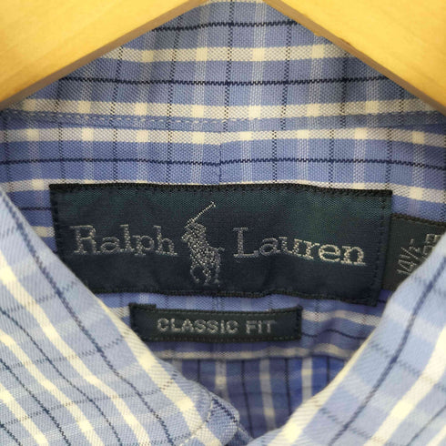 ラルフローレン RALPH LAUREN CLASSIC FIT ポニー 刺繍 チェック B.D シャツ メンズ 14 1/2