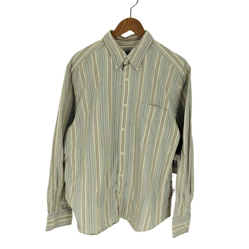 エディーバウアー Eddie Bauer 00S 緑タグ マルチストライプ B.D シャツ メンズ import:L