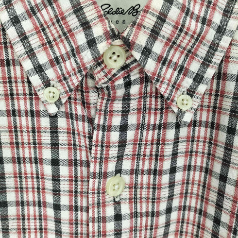 エディーバウアー Eddie Bauer 90S 白タグ チェック ボタンダウン L/S シャツ メンズ import:S