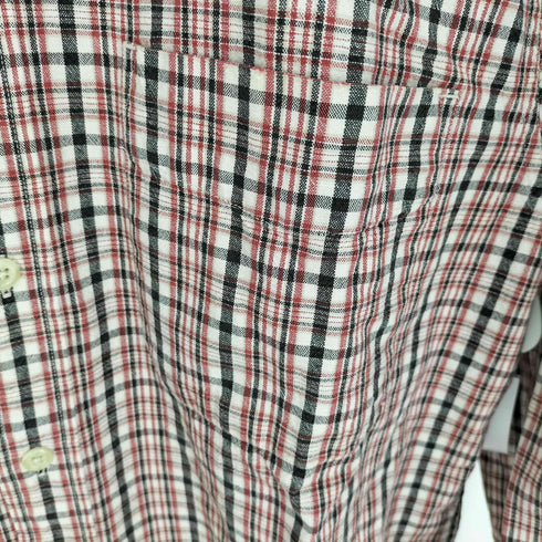エディーバウアー Eddie Bauer 90S 白タグ チェック ボタンダウン L/S シャツ メンズ import:S